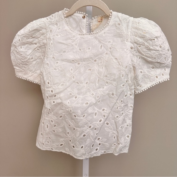 TIA CIBANI KIDS Clementine Melon Sleeves Blouse, Sugar 9/10 - Picture 5 of 5